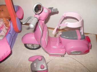 Bábika Baby Born, nosič, motorka na ovládanie, sedátko na bi - 3