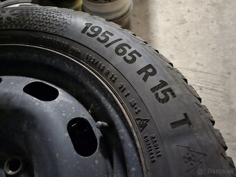 Plechové disky 5x100 + zimné pneu 195/65r15 - 3