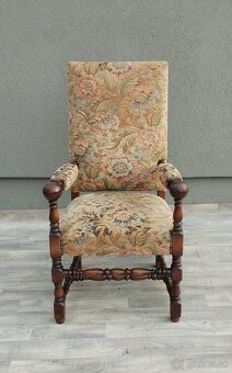 Kreslo starožitné v štýle Ľudovíta XIII . - 3
