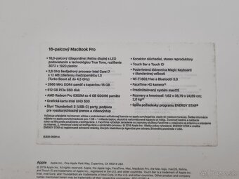 MacBook Pro 16" i7-2.6GHz/16GB/512GB - 3