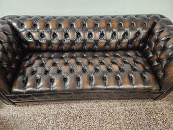 CHESTERFIELD ŠTÝL,DVOJFAREBNÁ KOŽENÁ - 3