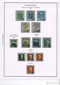 Poštové známky, filatelia: ČSR 1918-1938 albumové listy - 3