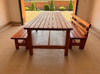 Záhradný set z masívneho dreva - 3