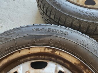Plechové disky 5x100 + celoročne pneu 155/80r13 - 3