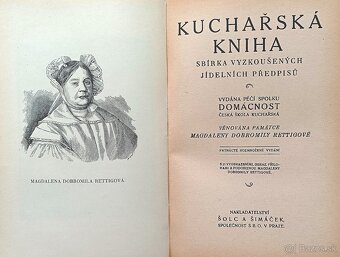 Kuchařská kniha domácnosti, rok 1921, velmi zachovalá - 3
