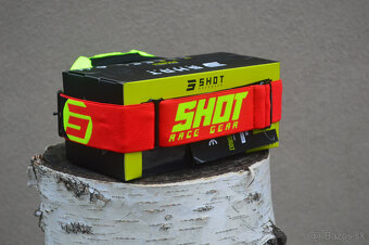 shot mx okuliare červeno žlté neon s čírim sklom. - 3