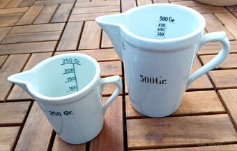 Vintage porcelánové lekárenské odmerky - 3