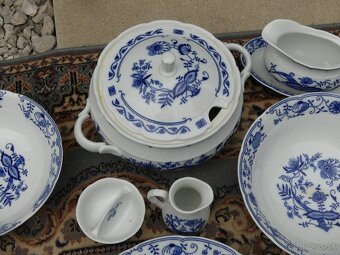porcelánový jedálenský servis – modrý cibulák Česká rep. - 3