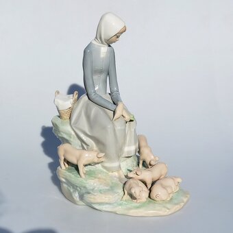 LLadró Veľká zberateľská porcelánová soška - Prasiatka - 3
