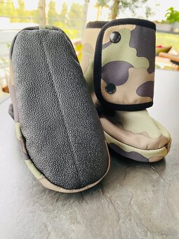 Softshellove capacky barefoot s microfleece Army - 3