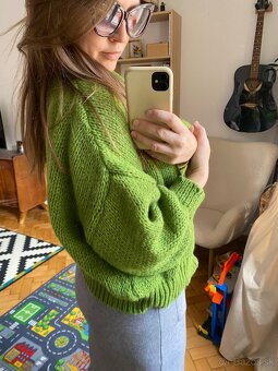 Zelený jarný pulover - 3