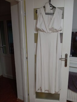 Zavinovacie šaty, popolnočné svadobné šaty - 3