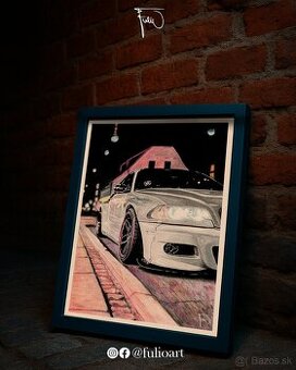 „BMW M3 E46“ - Realistická kresba - 3