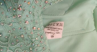 Spoločenské šaty mentolové 46 - 3