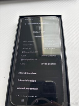 📱 Predám Samsung Galaxy S24 256 GB Onyx Black – TOP STAV | - 3