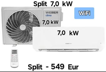 Klimatizácia NOVÁ WEBER wifi možnosť kúriť chladiť - 3
