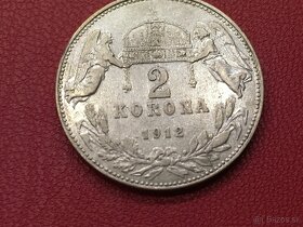 Strieborná minca 2koruna 1912 KB - 3