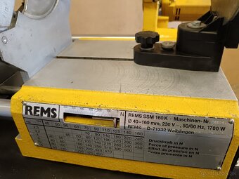 Zváračka na tupo REMS SSM 160K, zváračka plast trubek - 3