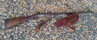 Starožitna perkusna pištoľ dva hlavné z dostavníka - 3