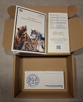 Strieborné mince - Fauna a Flóra na Slovensku + Pamätný list - 3