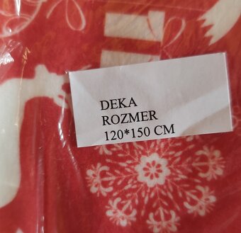 červená vianočná deka - 3