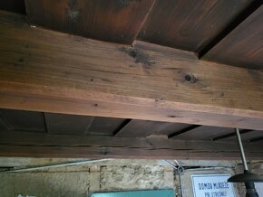 Drevený strop staré trámy historické dosky - 3