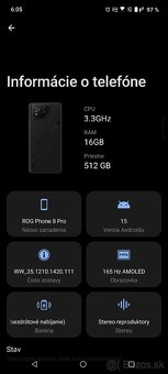 Predám Asus Rog 8 pro v 95%stave myslím display:) - 3