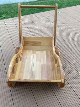Predám drevený detský vozík - TOP stav - 3