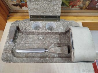 Na predaj MRAMOROVÁ PÍSACIA SADA z I.republiky--sada sa pred - 3