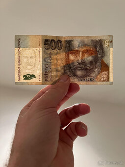 Slovenská bankovka 500 SK rok 2000 séria F ( znak ) - 3