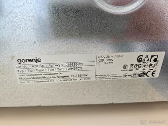 Predám varnú dosku Gorenje ECT6SYW bielu, plne funkčnú - 3