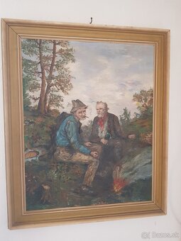 Stary (starozitni) obraz original malba - 3