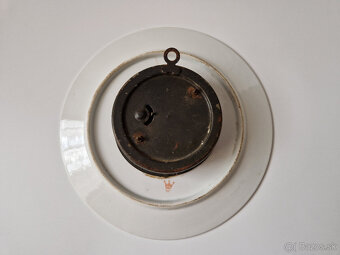 Starožitné porcelánové talířové nástěnné hodiny rokoko - 3