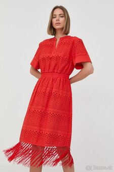 KARL LAGERFELD luxusne damske cervene madeirove saty - 3