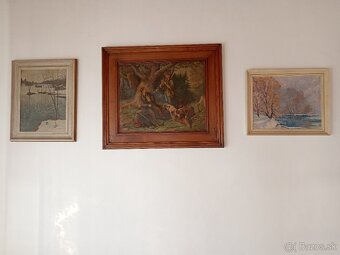 Maľované obrazy, obrau, drevený rám - 3