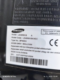 Predám LED TV Samsung 40" - 3