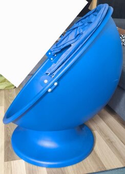 Detske otocne kreslo vajicko modre ikea - 3