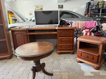 Set BAWARIA stôl, nočný stolík, knihovnička, rohová skrinka - 3
