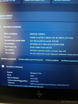 HP EliteBook 840 G5, i7, 32 GB RAM, 500 SSD - 3