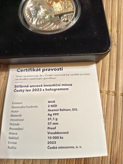 AG minca, investičná minca český lev, - 3