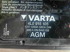 VARTA  4L0 915 105  12V 105Ah 580 A DIN  950 A EN/SAE/GS  AG - 3