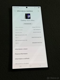 Predám Samsung Galaxy S23 Ultra 8GB Rám 256GB Stav Nového - 3