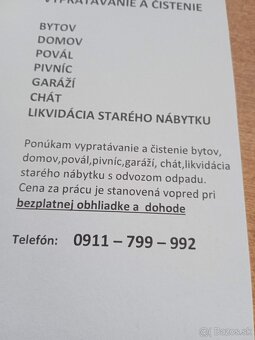 Vypratanie a čistenie domov,bytov,pivníc..... - 3
