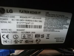 Predám lcd monitor LG Flatron W22 435PFT - 3