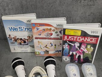Nintendo Wii, 2 ovládače, 2 mikrofóny + 3 hry - 3