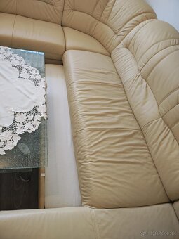 Kozena sedacka v tvare U (sedacia suprava, kozeny gauc) - 3