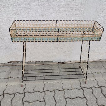 Velky Retro kovovy stojan na kvety vintage - 3