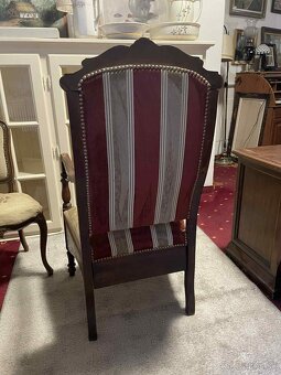 Vintage kreslo, masiv, semis, v 118 cm, s 60 cm, h 54 cm, vs - 3