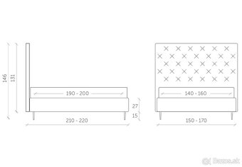 Talianska posteľ s matracom - 3