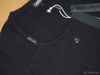 Karl Lagerfeld dámske čierne midi šaty - 3